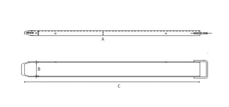 Schéma extensiones de horquilla para carretilla elevadora - 2435 mm